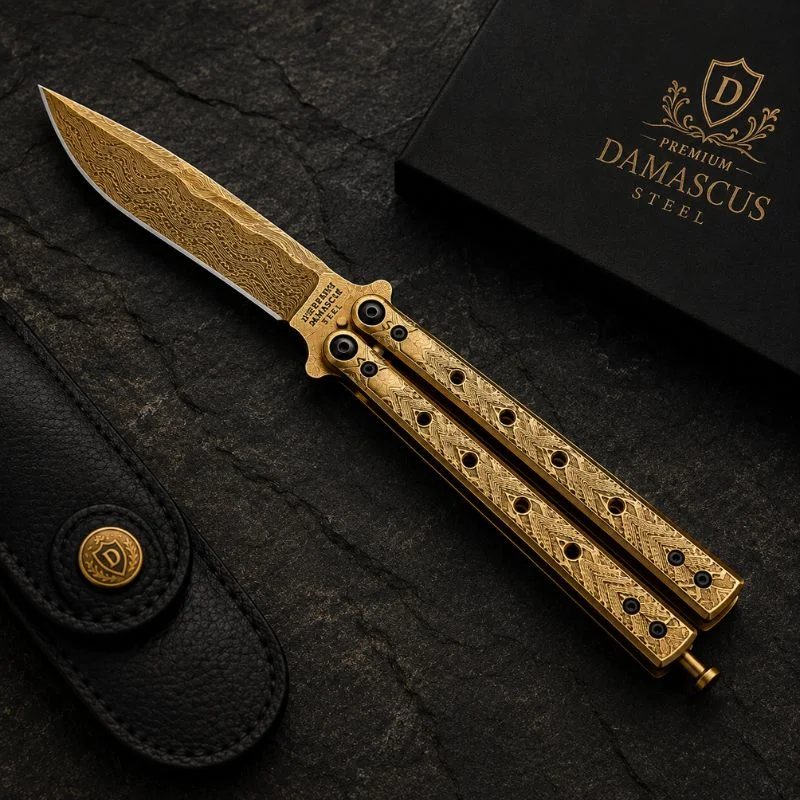 Gold Butterfly Knife