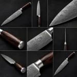Damascus kitchen knives